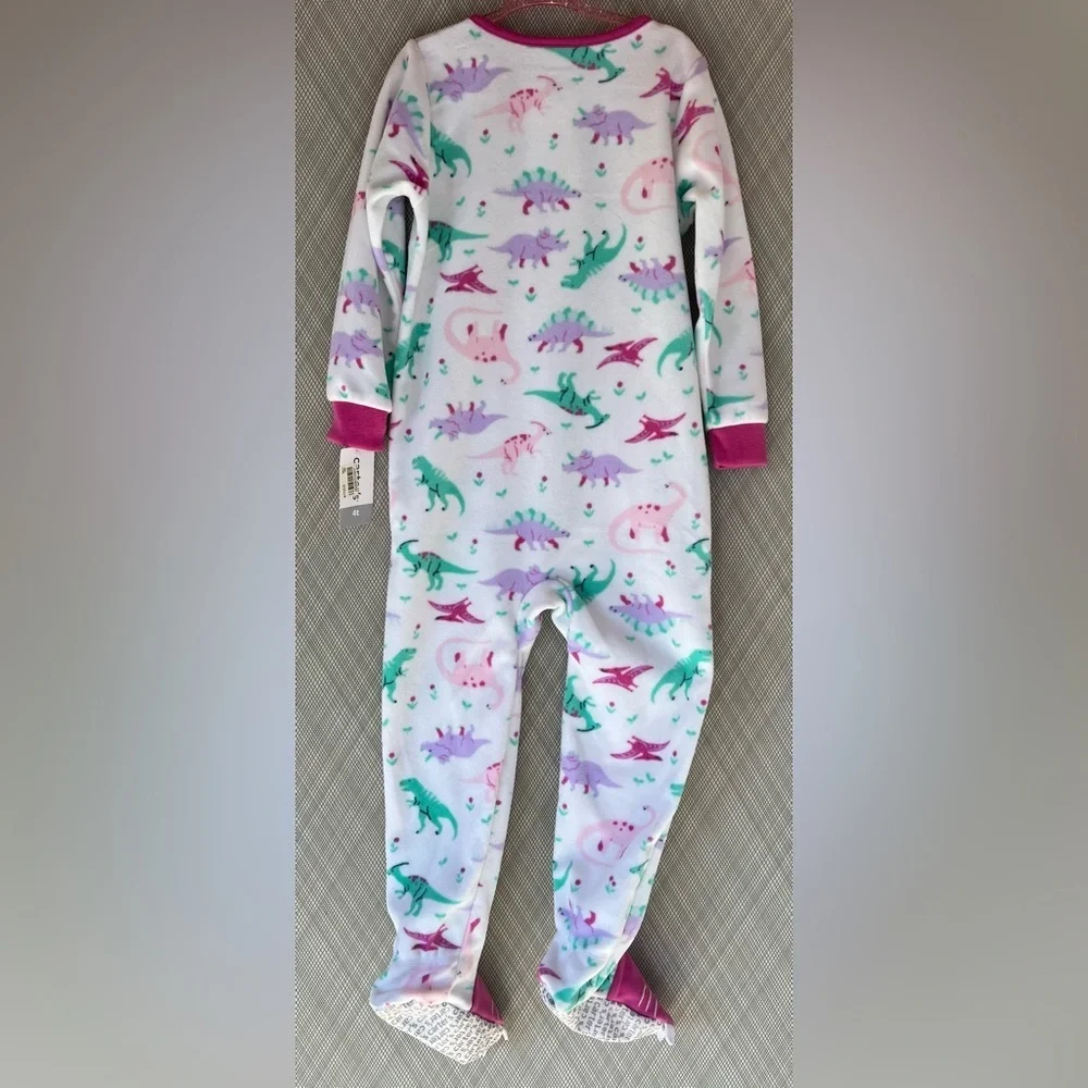 Carter’s - One Piece Dinosaur-Print Footed Pajamas (Size 4t) NWT